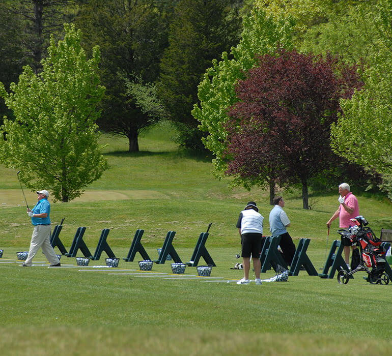 golfers on course